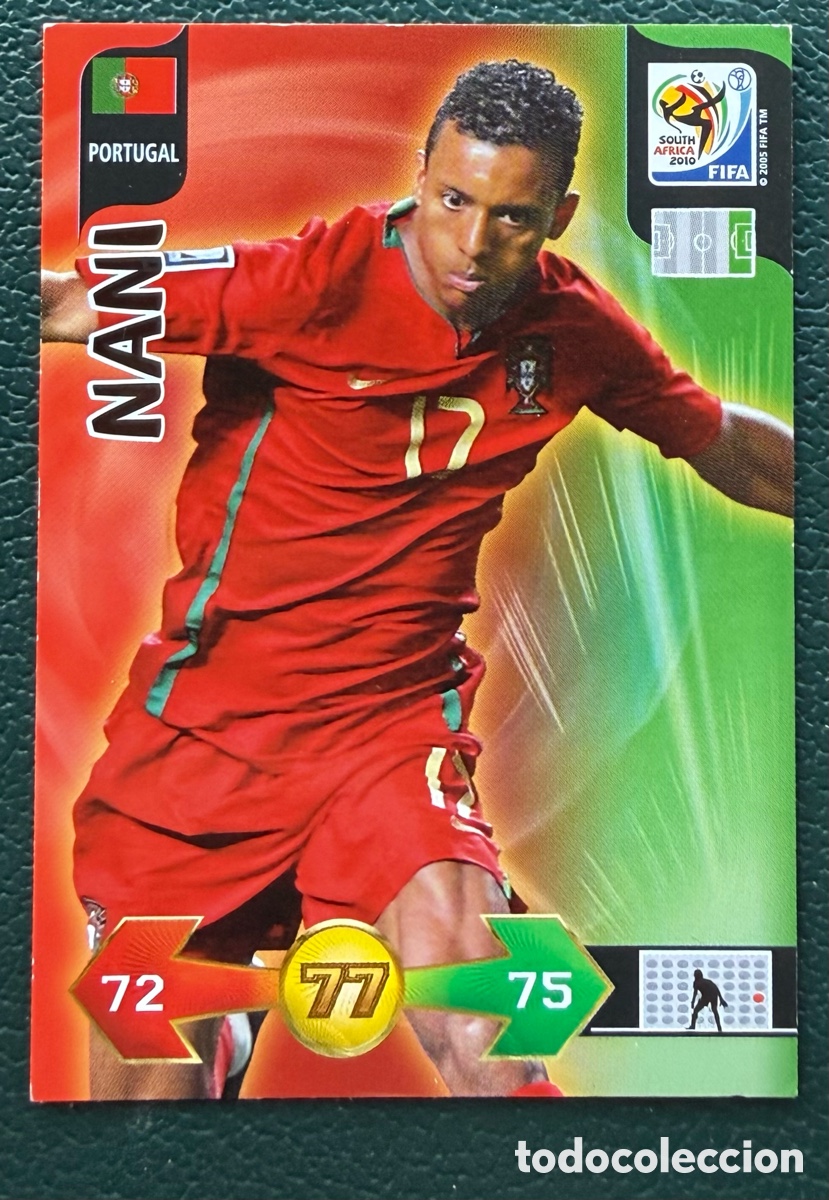 Football Stickers: NANI PORTUGAL FICHAS ALBUM ADRENALYN XL MUNDIAL SOUTH AFRICA 2010