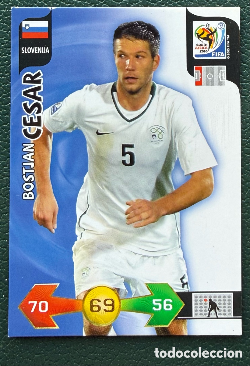 Fu&szlig;ball-Sticker: BOSTJAN CESAR ESLOVENIA FICHAS ALBUM ADRENALYN XL MUNDIAL SOUTH AFRICA 2010