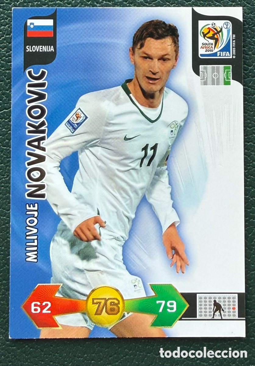 Fu&szlig;ball-Sticker: MILIVOJE NOVAKOVIC ESLOVENIA FICHAS ALBUM ADRENALYN XL MUNDIAL SOUTH AFRICA 2010