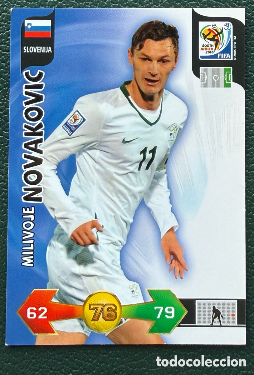 Fu&szlig;ball-Sticker: MILIVOJE NOVAKOVIC ESLOVENIA FICHAS ALBUM ADRENALYN XL MUNDIAL SOUTH AFRICA 2010