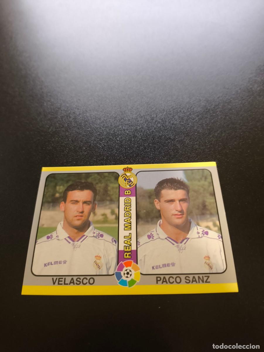 Cromos de f&uacute;tbol: 213 Velasco / Paco Sanz REAL MADRID B MUNDICROMO LIGA FUTBOL TOTAL 1994 1995 94 95 NO PANINI ESTE