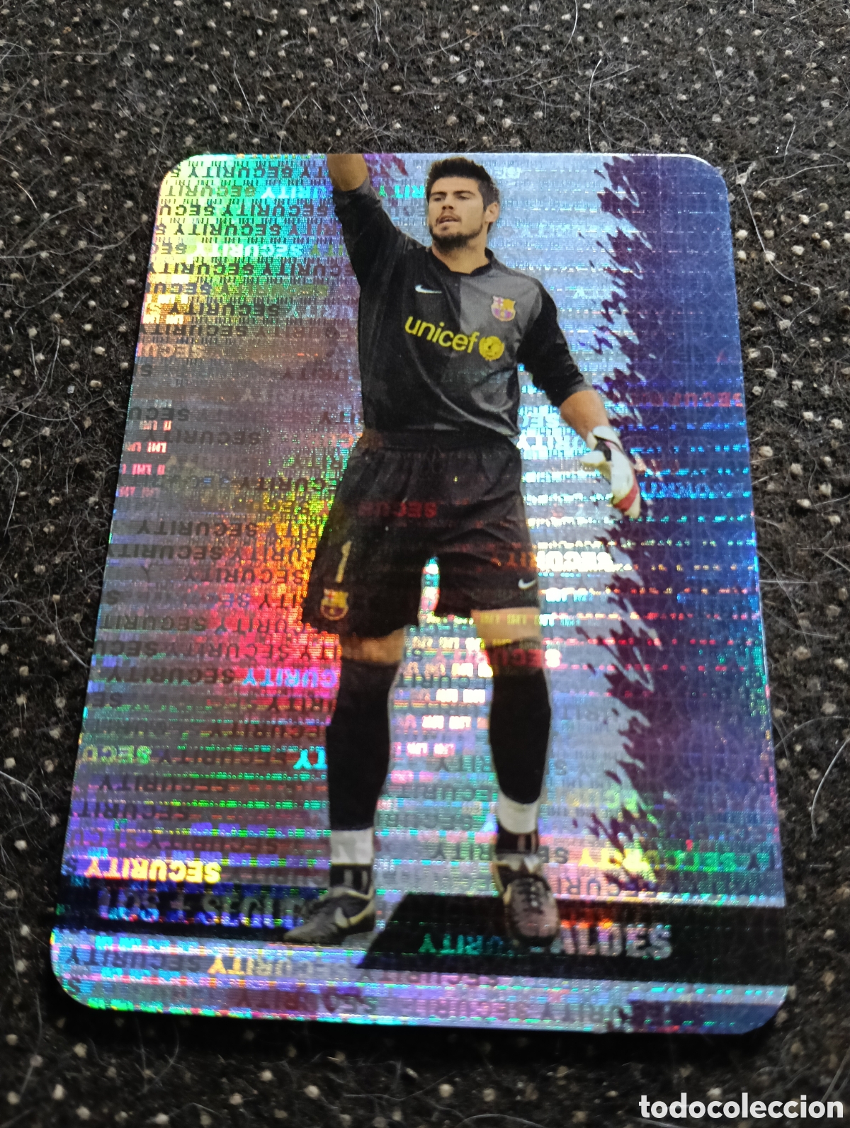 Cromos de f&uacute;tbol: F&Uacute;TBOL CROMO N&ordm; 547 VALD&Eacute;S SECURITY HORIZONTAL F.C. BARCELONA MUNDICROMO 2007 2008