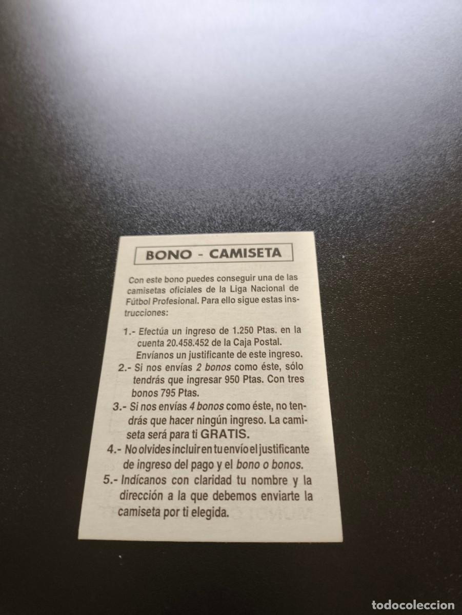 Cromos de f&uacute;tbol: BONO CAMISETA MUNDICROMO LIGA FUTBOL TOTAL 1994 1995 94 95 NO PANINI ESTE