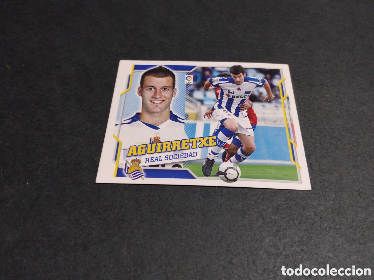 Cromos de f&uacute;tbol: Cromo futbol 2010-11 aguirretxe, Real Sociedad