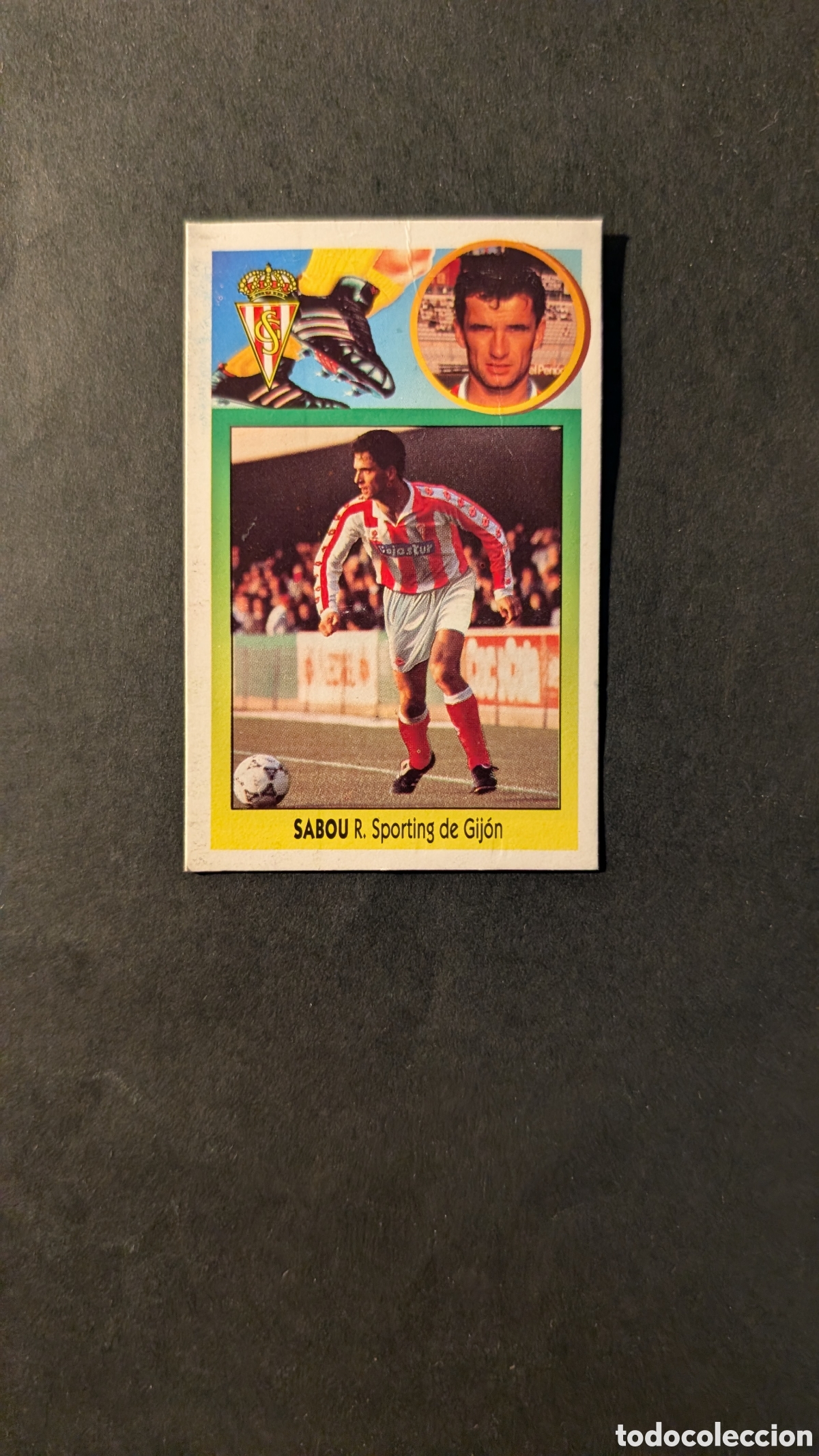 Figurine di Calcio: SABOU SPORTING GIJON FICHAJE 13 LIGA ESTE 1993/94 93 94 CARTON DESPEGADO
