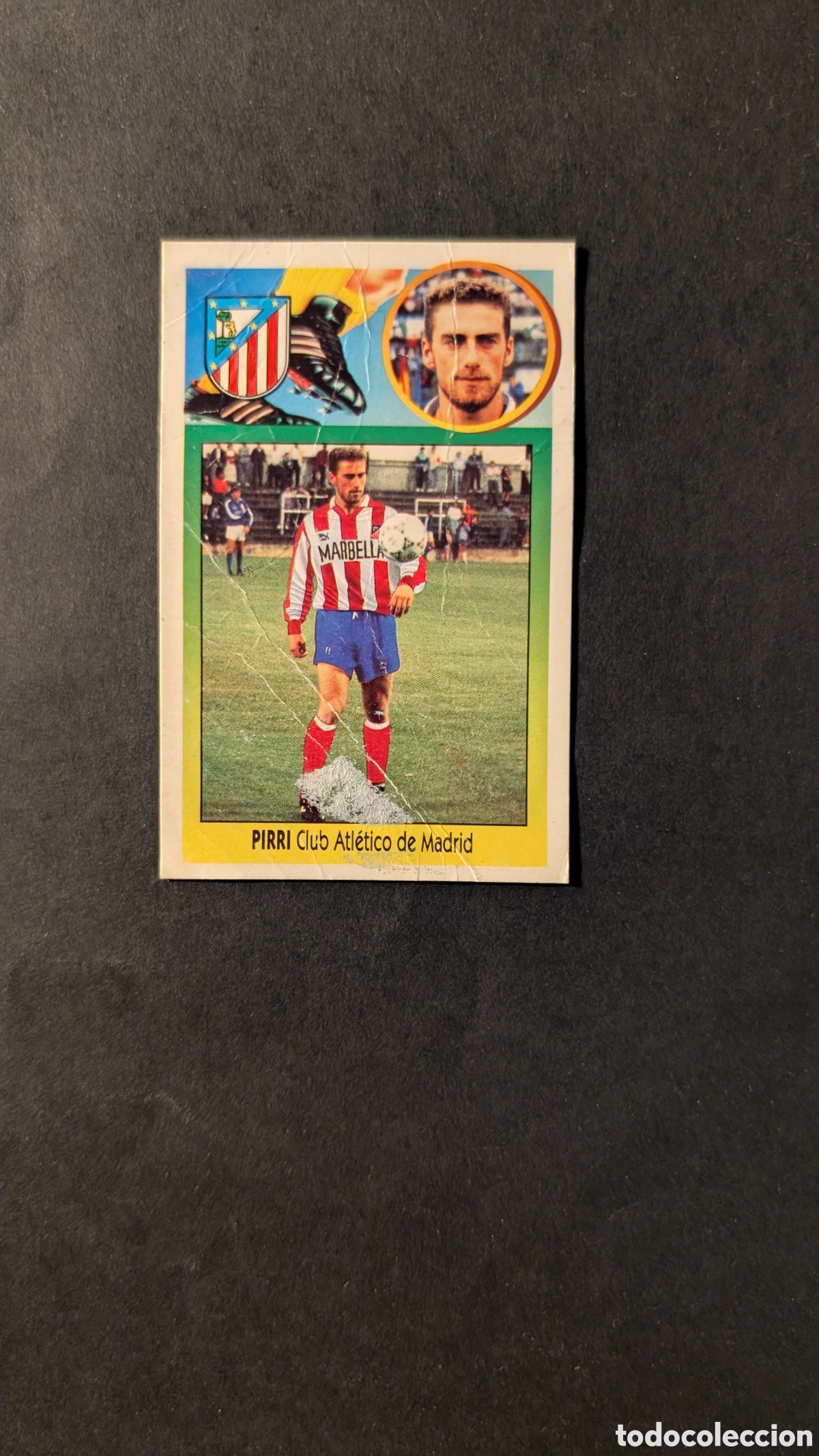 Fu&szlig;ball-Sticker: PIRRI ATLETICO MADRID FICHAJE 17 LIGA ESTE 1993/94 93 94 CARTON DESPEGADO