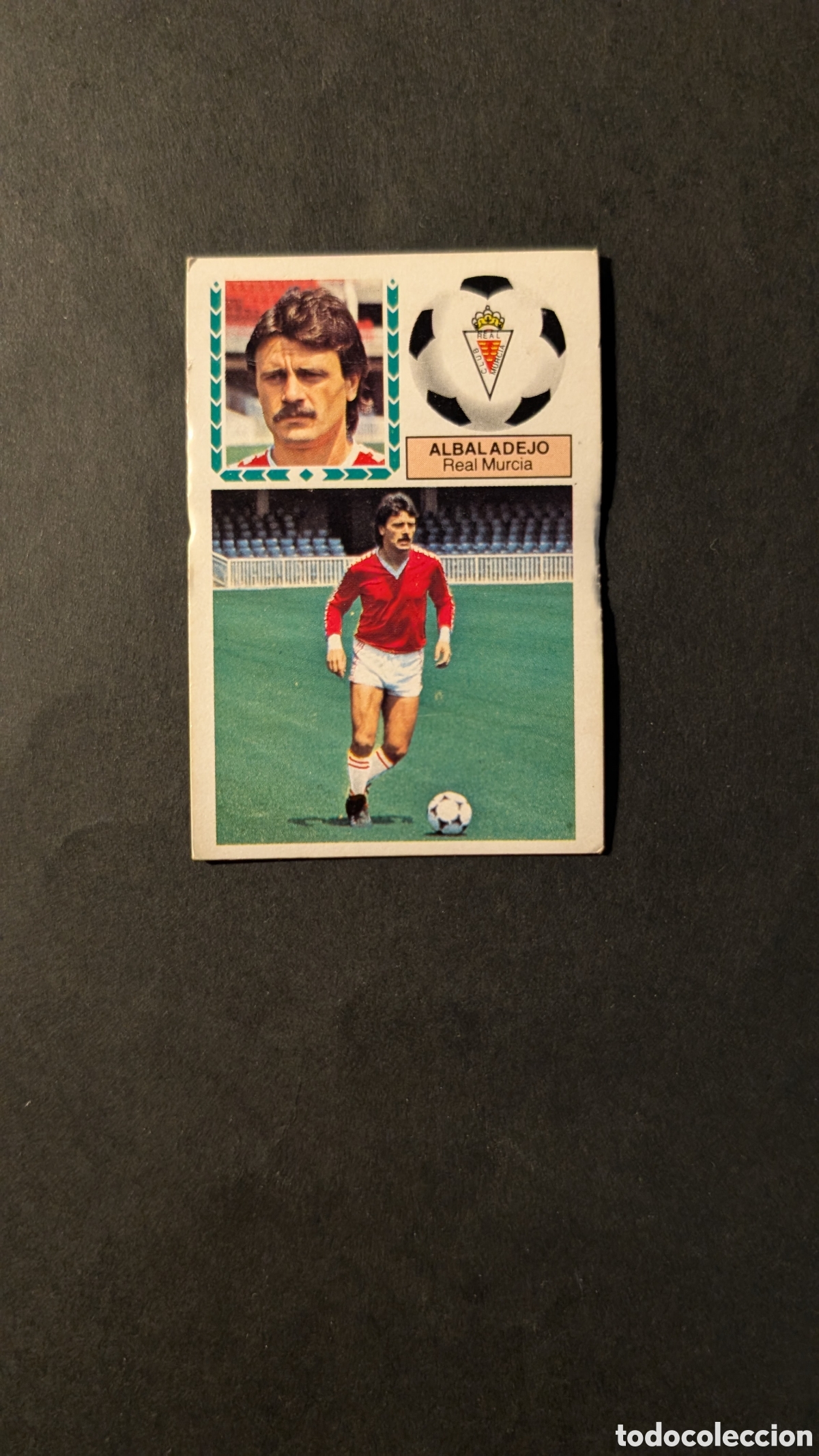 Fu&szlig;ball-Sticker: ALBALADEJO MURCIA VERSION FICHAJE 2 LIGA ESTE 1983/84 83 84 DESPEGADO