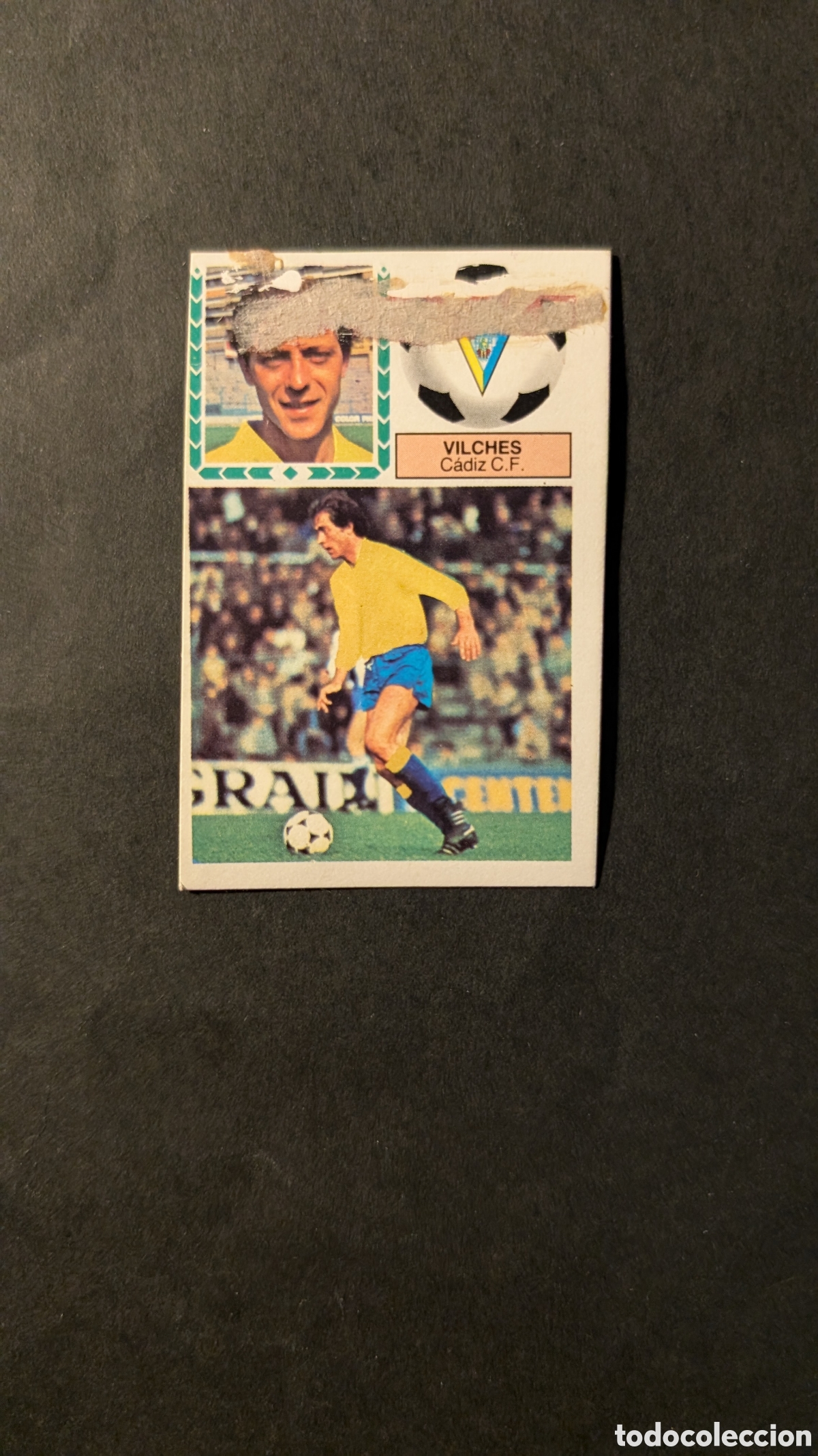 Fu&szlig;ball-Sticker: VILCHES CADIZ FICHAJE 7 VERSION LIGA ESTE 1983/84 83 84 DESPEGADO