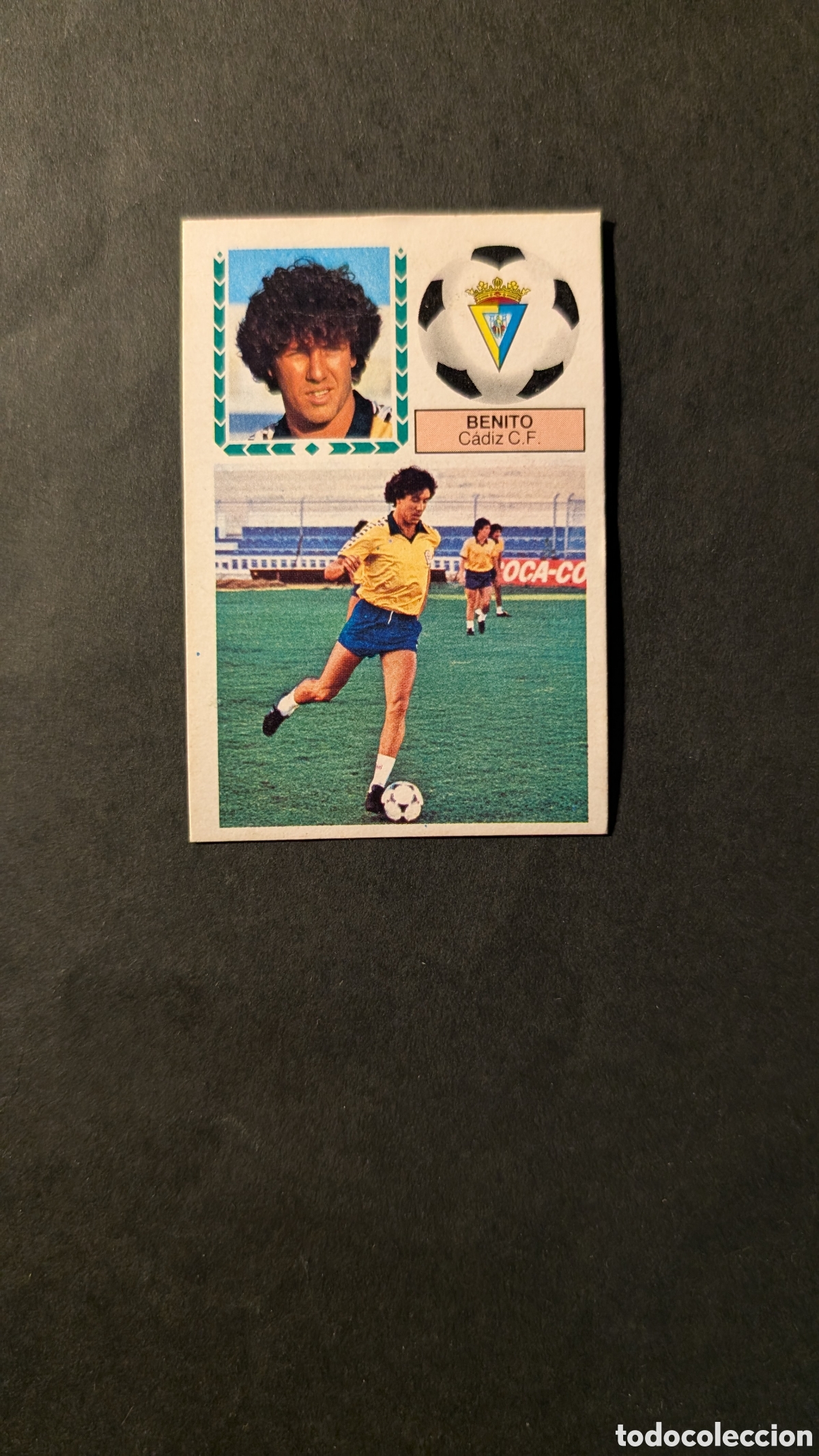 Fu&szlig;ball-Sticker: BENITO CADIZ FICHAJE 8 VERSION LIGA ESTE 1983/84 83 84 DESPEGADO