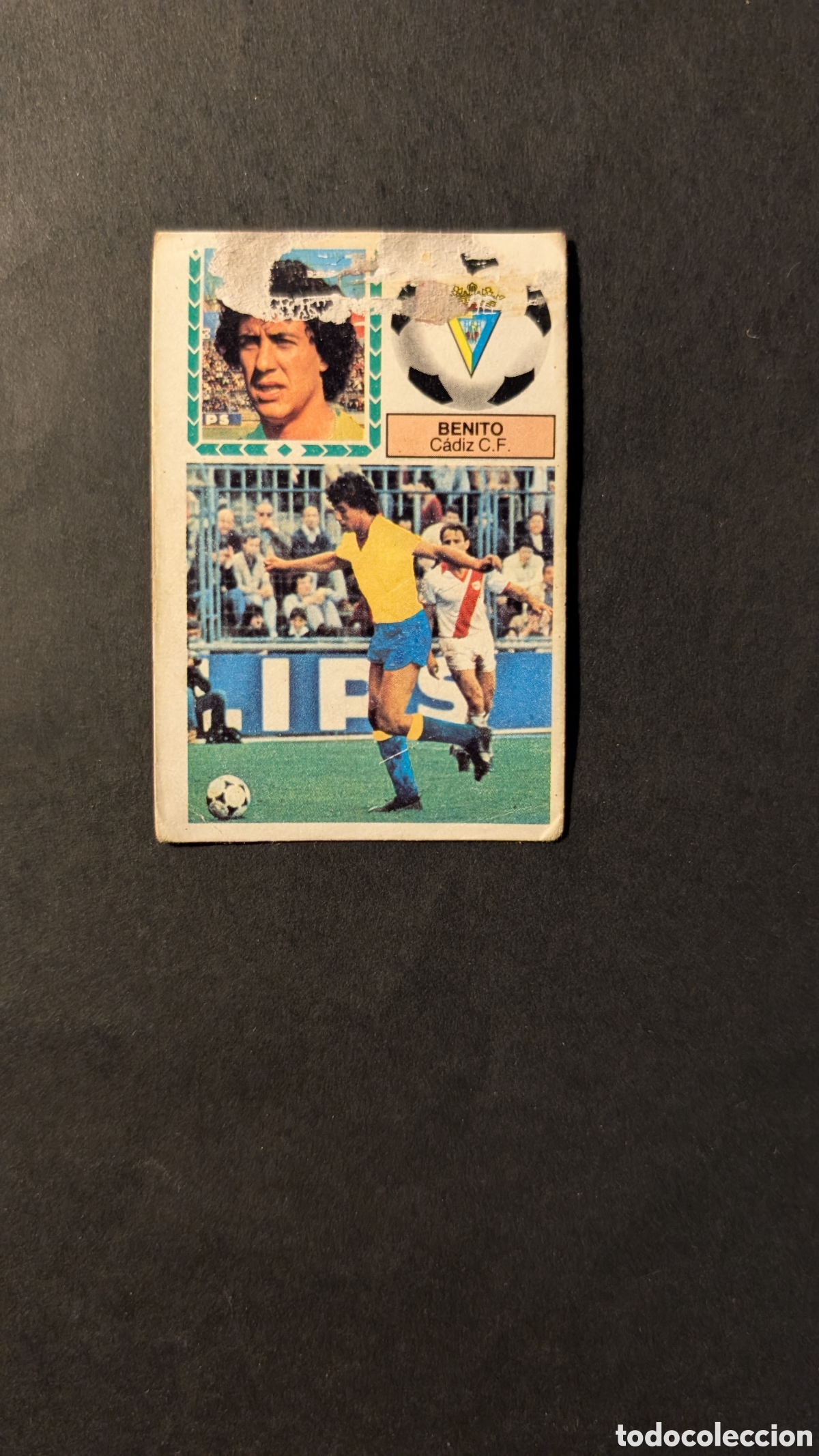 Fu&szlig;ball-Sticker: BENITO CADIZ FICHAJE 8 VERSION LIGA ESTE 1983/84 83 84 DESPEGADO