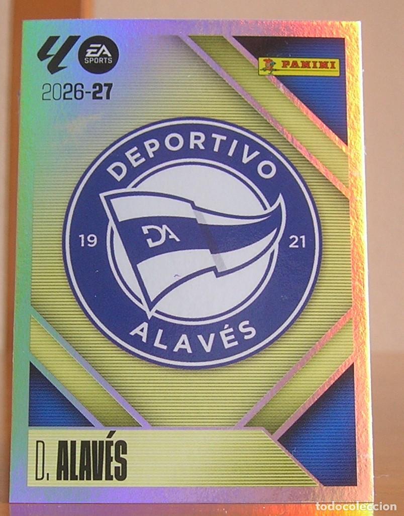 Cromos de f&uacute;tbol: EDICIONES ESTE 2026-2027 26 27 N&ordm; 1 ESCUDO (ALAVES) SIN PEGAR