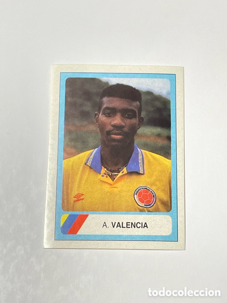 Cromos de f&uacute;tbol: Adolfo &lsquo;Tren&rsquo; Valencia Colombia Ed. Estadio USA 94 #142