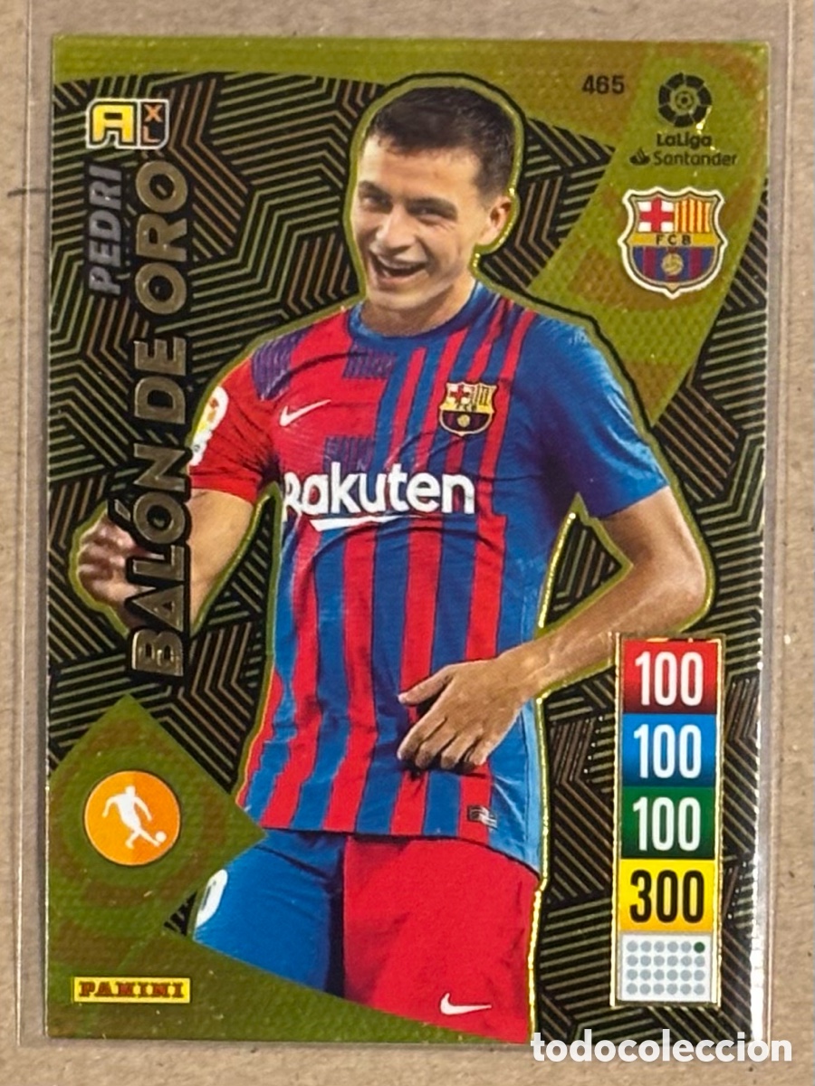 Cromos de f&uacute;tbol: PEDRI (FC BARCELONA). CARTA BAL&Oacute;N DE ORO PANINI ADRENALYN XL LA LIGA 2021-22.