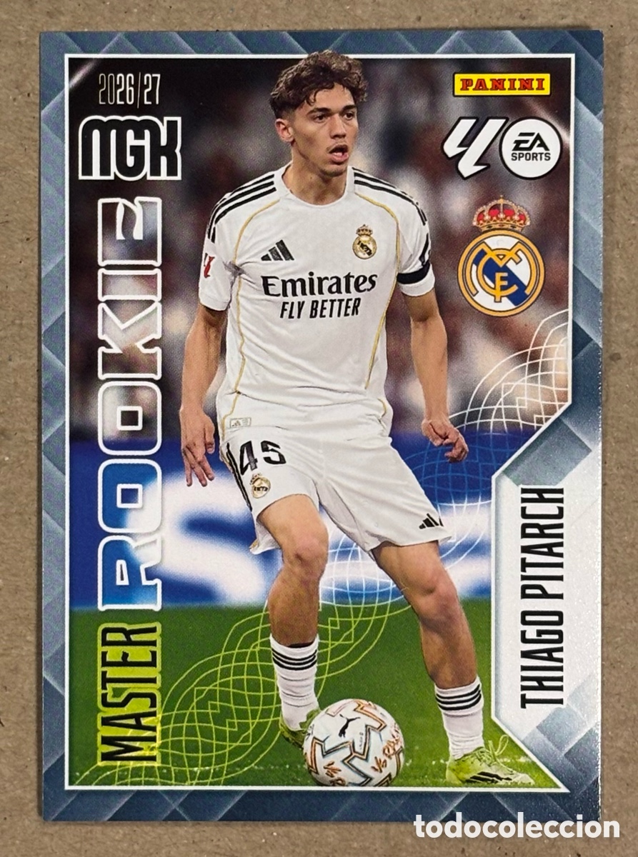 Cromos de f&uacute;tbol: THIAGO PITARCH (REAL MADRID). CARTA MASTER ROOKIE MEGACRACKS MGK 2026/27. #419.