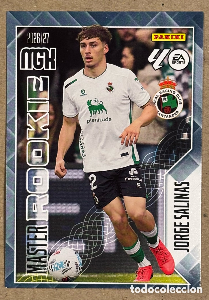 Cromos de f&uacute;tbol: JORGE SALINAS (RACING SANTANDER). CARTA MASTER ROOKIE MEGACRACKS MGK 2026/27. #414.