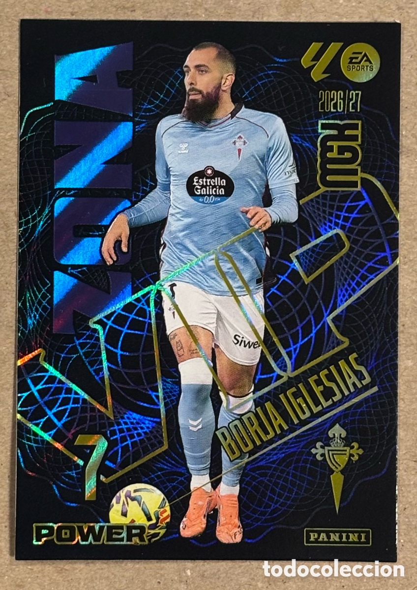 Cromos de f&uacute;tbol: BORJA IGLESIAS (CELTA DE VIGO ). CARTA ZONA VIP POWER MEGACRACKS MGK 2026/27. #389P.