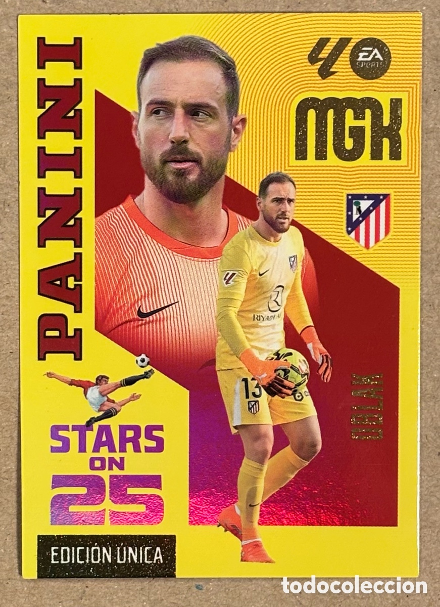 Cromos de f&uacute;tbol: JAN OBLAK (ATL&Eacute;TICO MADRID). CARTA STARS ON 25 EDICI&Oacute;N &Uacute;NICA PANINI MEGACRACKS MGK 2026/27. #447.