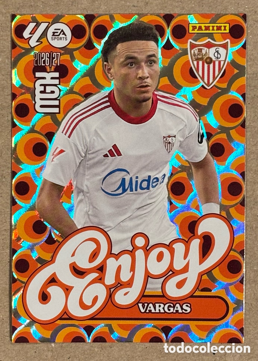 Cromos de f&uacute;tbol: VARGAS (EEVILLA). CARTA ENJOY PANINI MEGACRACKS MGK 2026/27. #387.