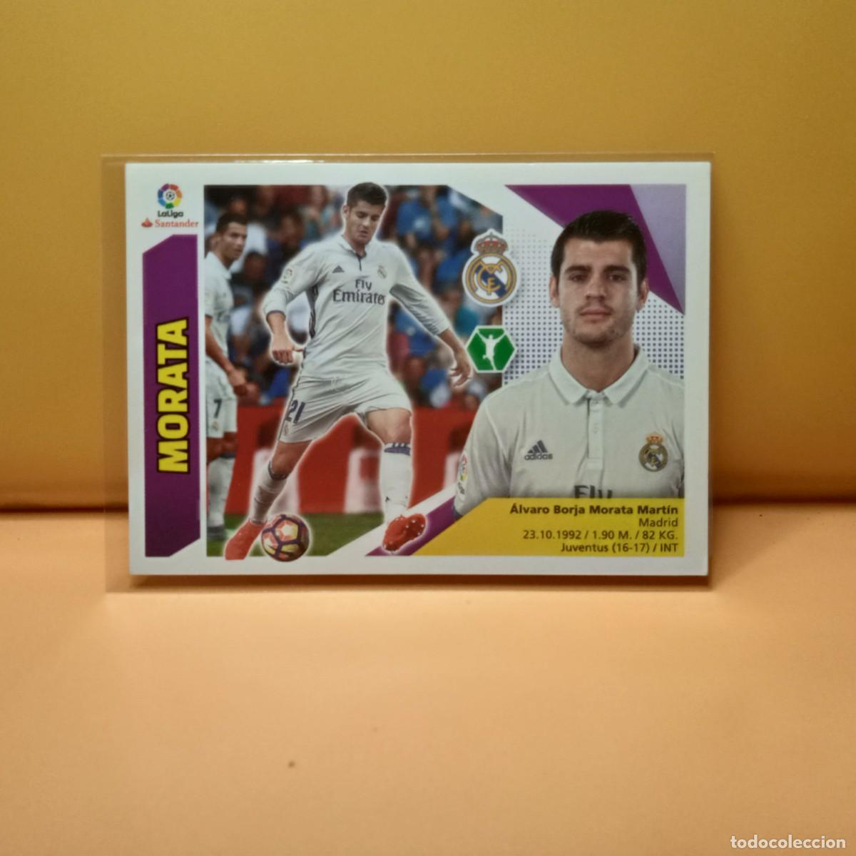 Cromos de f&uacute;tbol: EDICIONES ESTE 2017 2018 17 18 REAL MADRID MORATA 14B 14 B