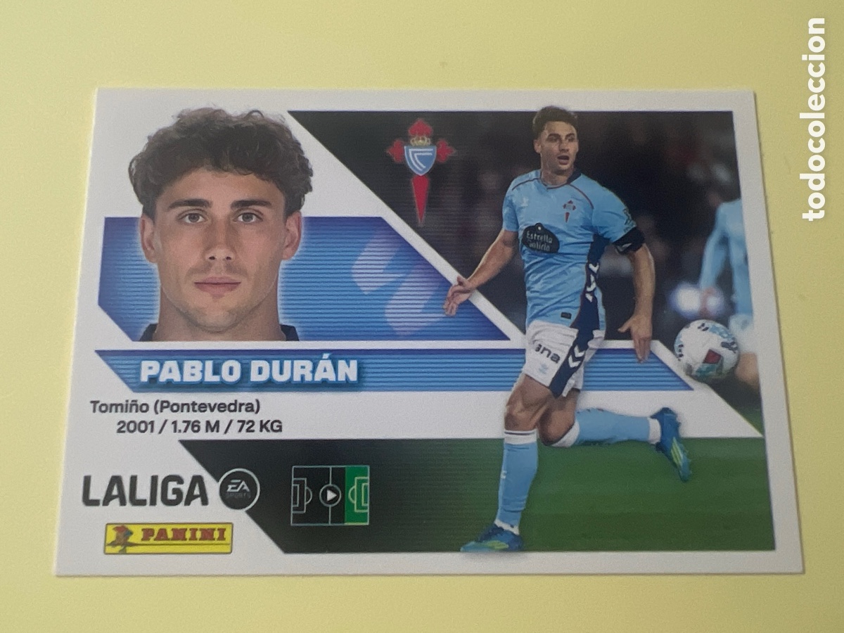 Fu&szlig;ball-Sticker: C5365. Cromo Panini Liga Este 2026/2027 26/27 Celta Pablo Duran 18 A