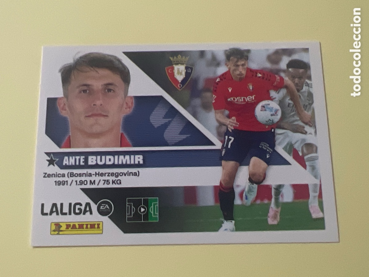 Fu&szlig;ball-Sticker: C5369. Budimir n&uacute;mero 20 de Osasuna cromo liga este 26-27 2026-2027