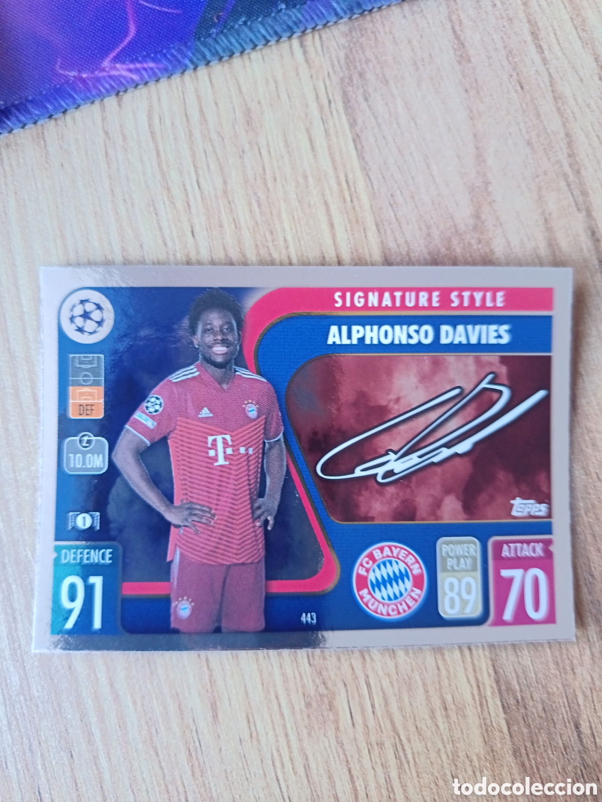 Cromos de f&uacute;tbol: 443 Alphonso Davies CHAMPIONS LEAGUE MATCH ATTAX TOPPS 2021-2022 21-22