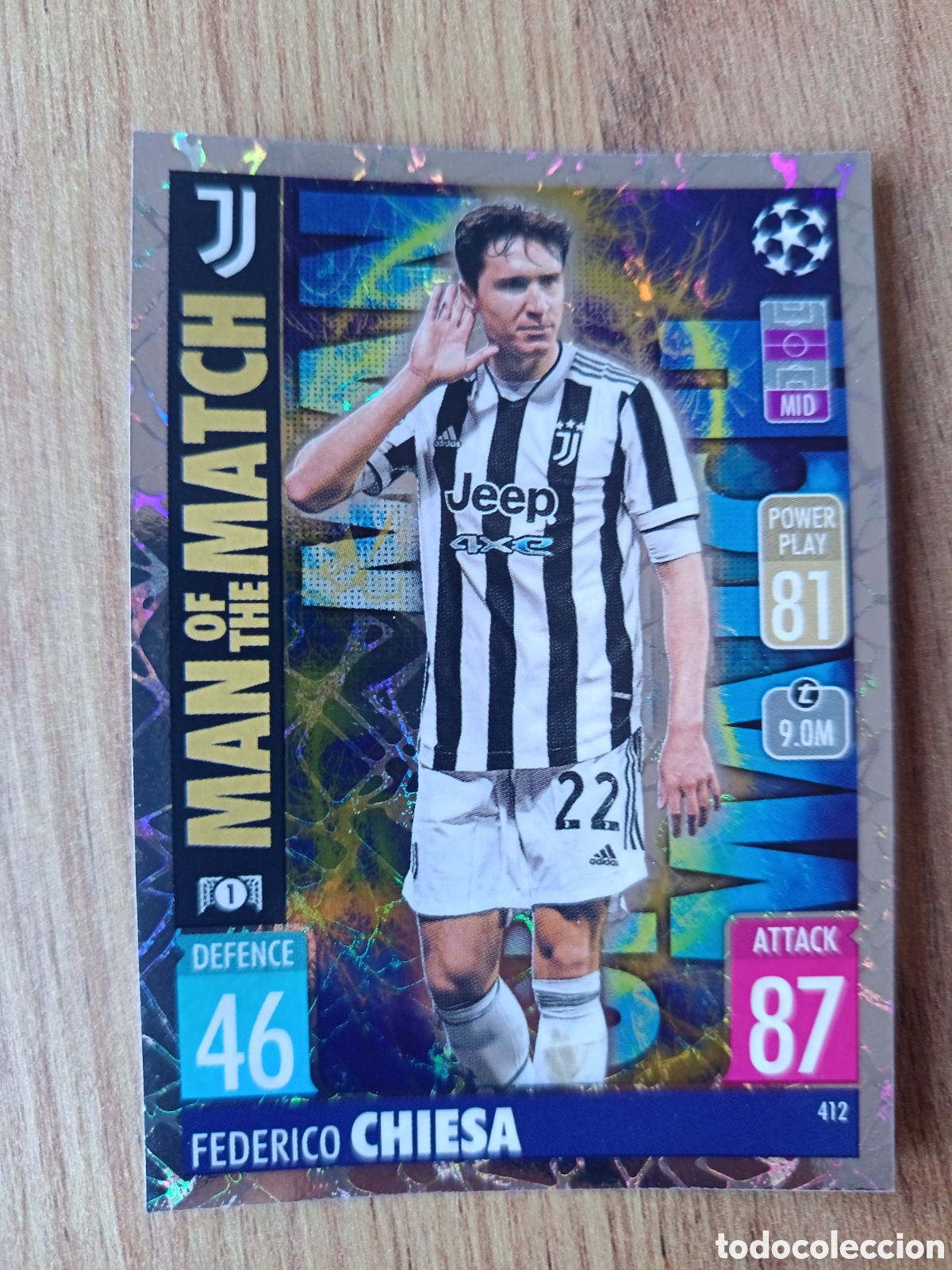 Cromos de f&uacute;tbol: 412 Chiesa CHAMPIONS LEAGUE MATCH ATTAX TOPPS 2021-2022 21-22