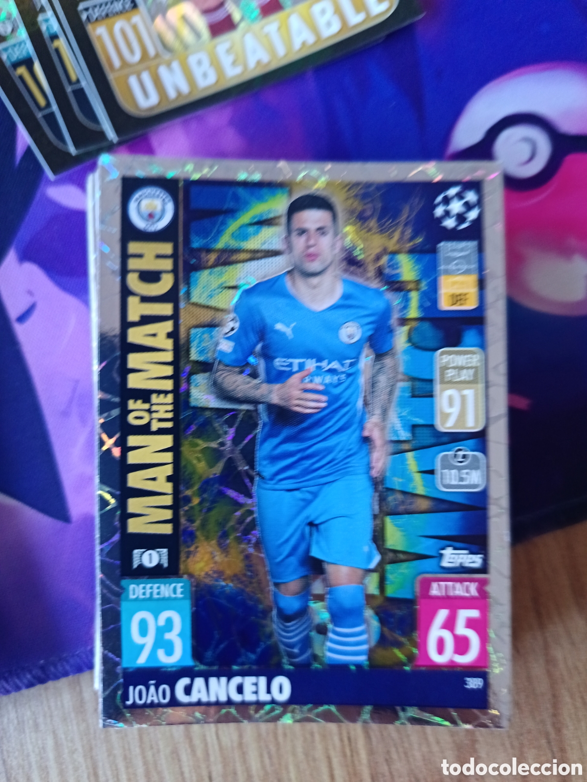 Cromos de f&uacute;tbol: 389 Cancelo CHAMPIONS LEAGUE MATCH ATTAX TOPPS 2021-2022 21-22