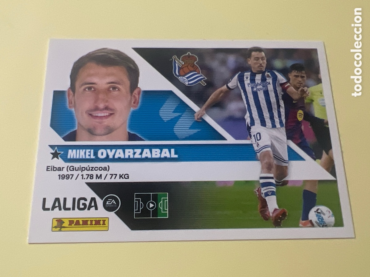 Cromos de f&uacute;tbol: C5417. Oyarzabal n&uacute;mero 20 de la Real Sociedad cromo liga este 26-27 2026-2027