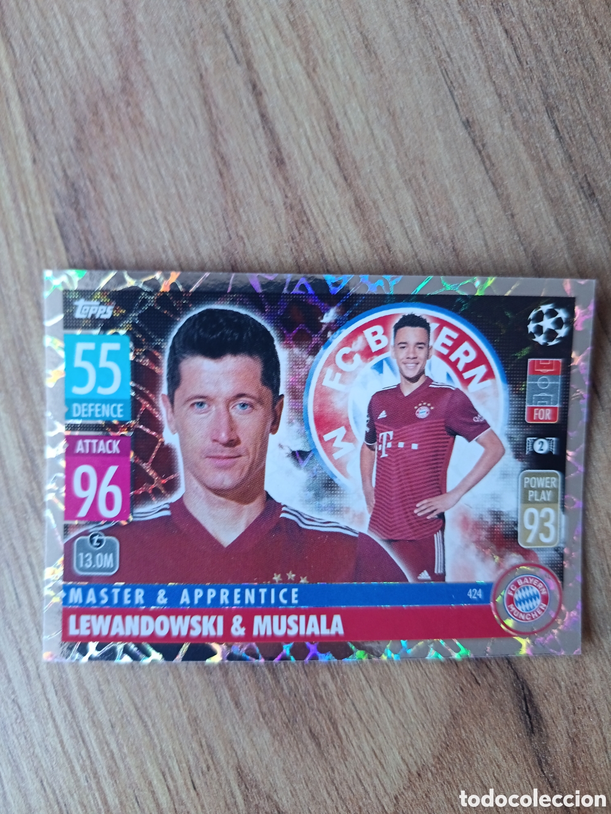 Cromos de f&uacute;tbol: 424 Lewandowski CHAMPIONS LEAGUE MATCH ATTAX TOPPS 2021-2022 21-22