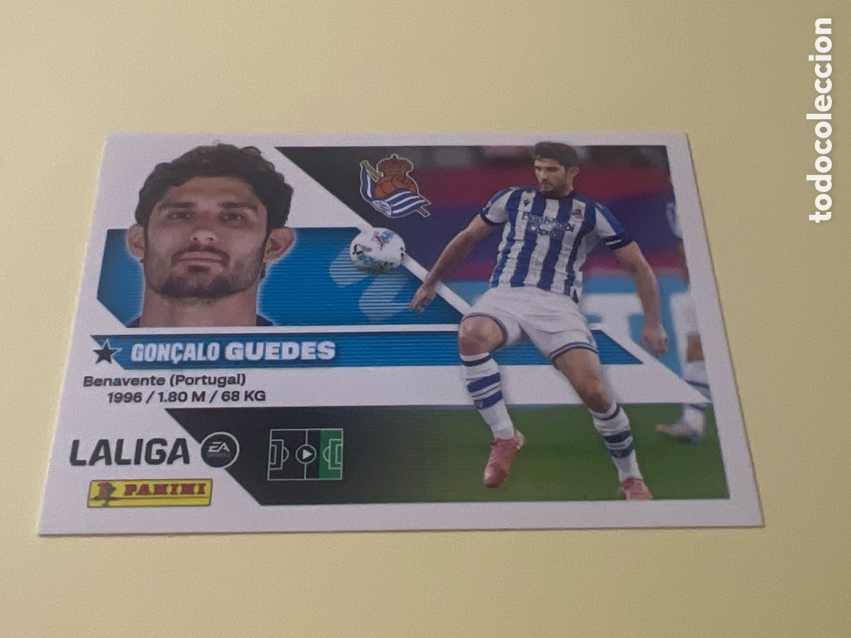 Cromos de f&uacute;tbol: C5422. Cromo Liga 2026 2027. 26 27. Guedes. Real Sociedad. N. &ordm; 18. ESTE. Panini