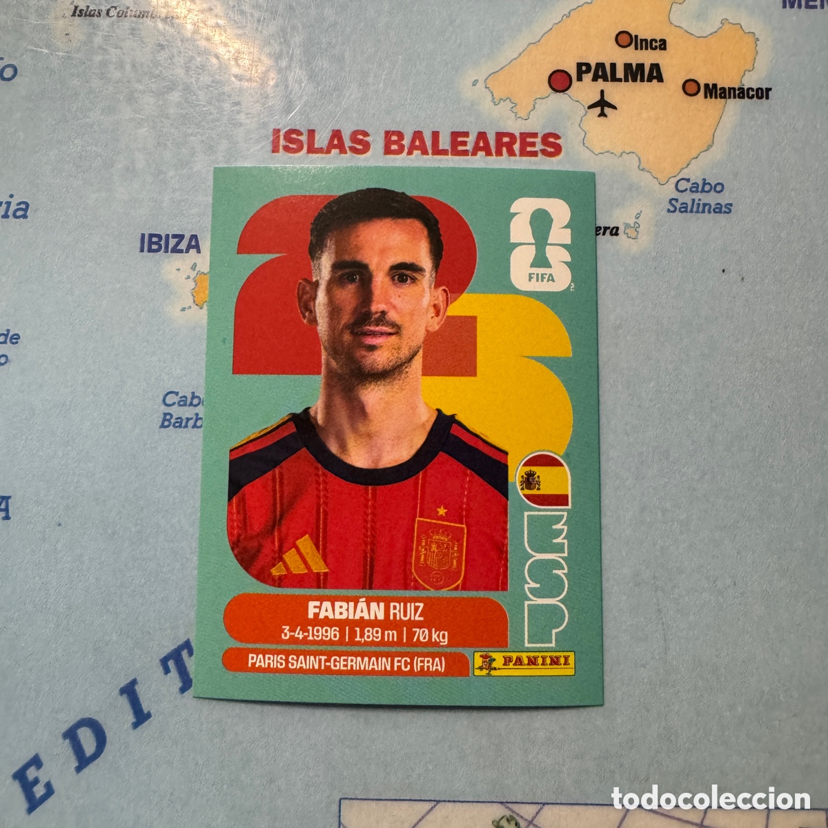Cromos de f&uacute;tbol: Fabi&aacute;n n&uacute;mero 12 de Espa&ntilde;a cromo panini Mundial Fifa World Cup 2026