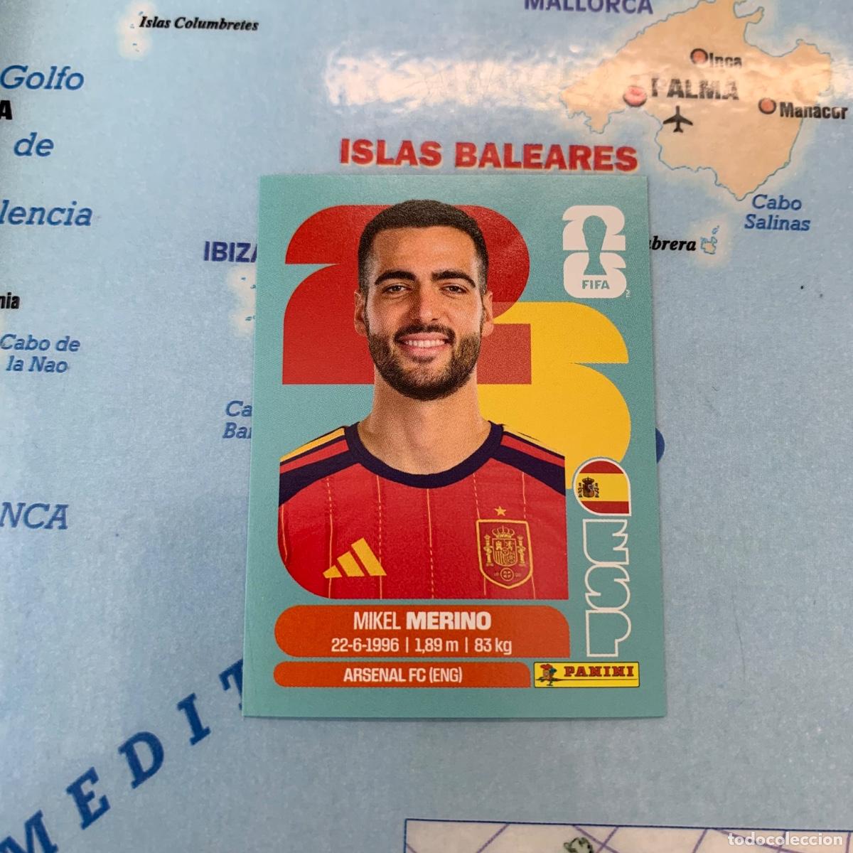 Cromos de f&uacute;tbol: Merino n&uacute;mero 14 de Espa&ntilde;a cromo panini Mundial Fifa World Cup 2026