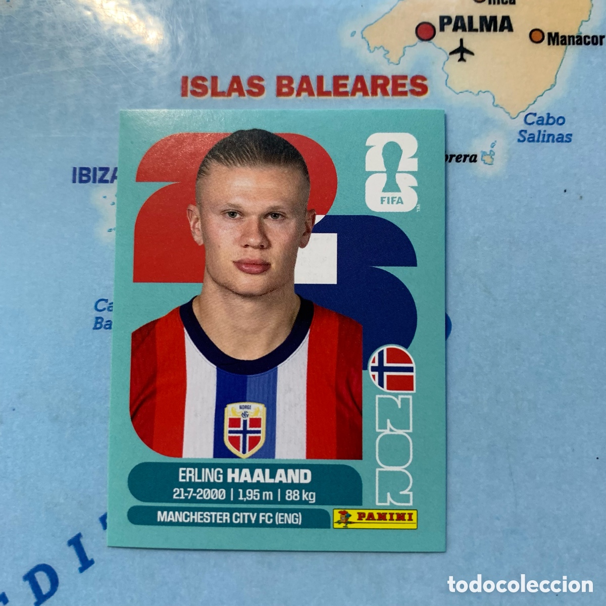 Cromos de f&uacute;tbol: Haaland n&uacute;mero 15 de Noruega cromo panini Mundial Fifa World Cup 2026