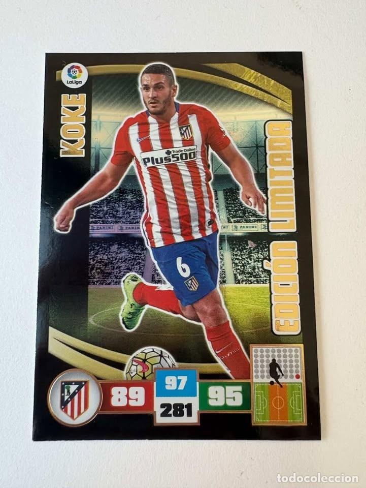 Cromos de f&uacute;tbol: Koke Atl&eacute;tico de Madrid Edici&oacute;n Limitada Adrenalyn 2015-16