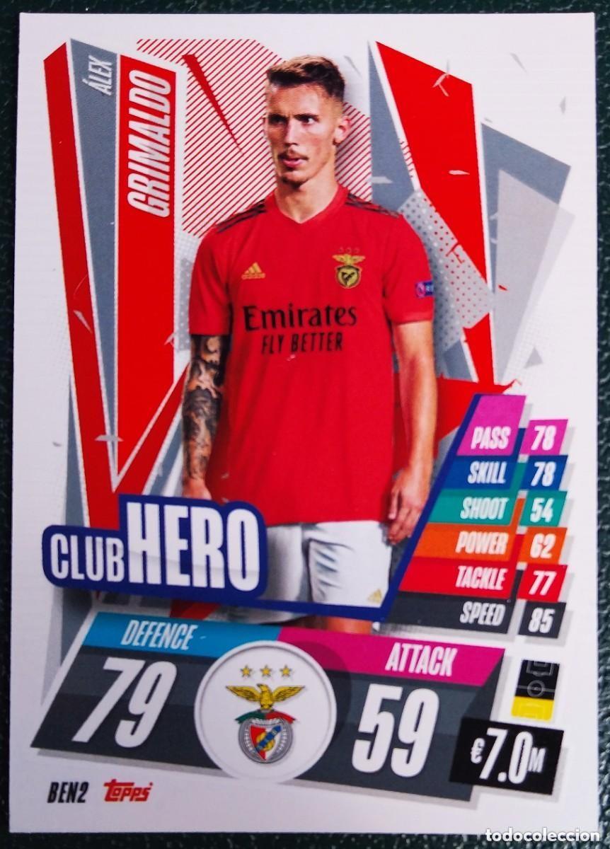 Cromos de f&uacute;tbol: BEN2 GRIMALDO SL BENFICA CHAMPIONS LEAGUE 20 21 FICHAS ALBUM TOPPS MATCH ATTAX 2020 2021