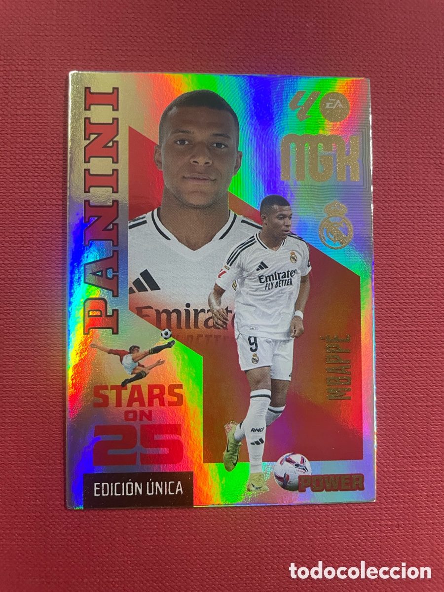Cromos de f&uacute;tbol: 450 Mbappe Power Stars On Edicion 25 Aniversario Megacracks 2026/27