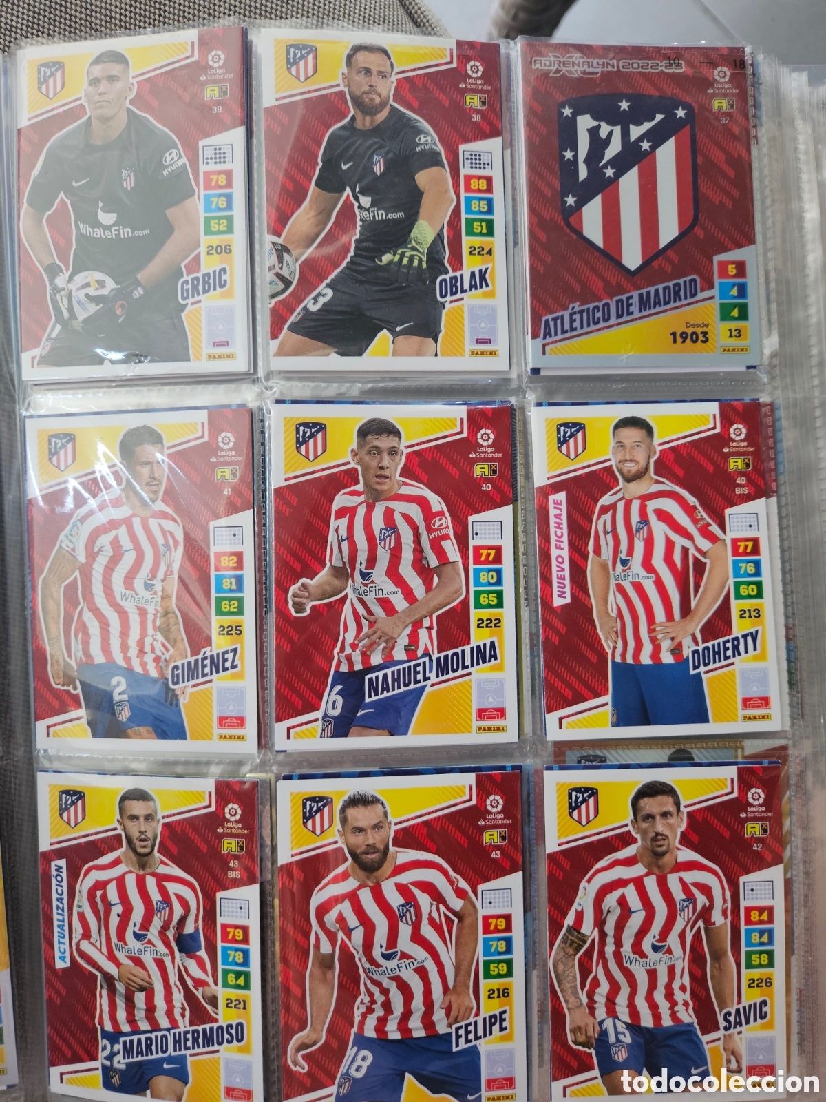 Cromos de f&uacute;tbol: Atl&eacute;tico de Madrid.......