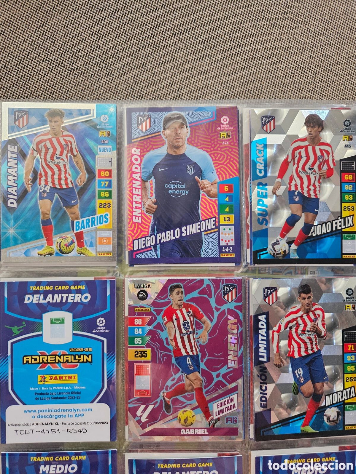 Cromos de f&uacute;tbol: At. Madrid.............