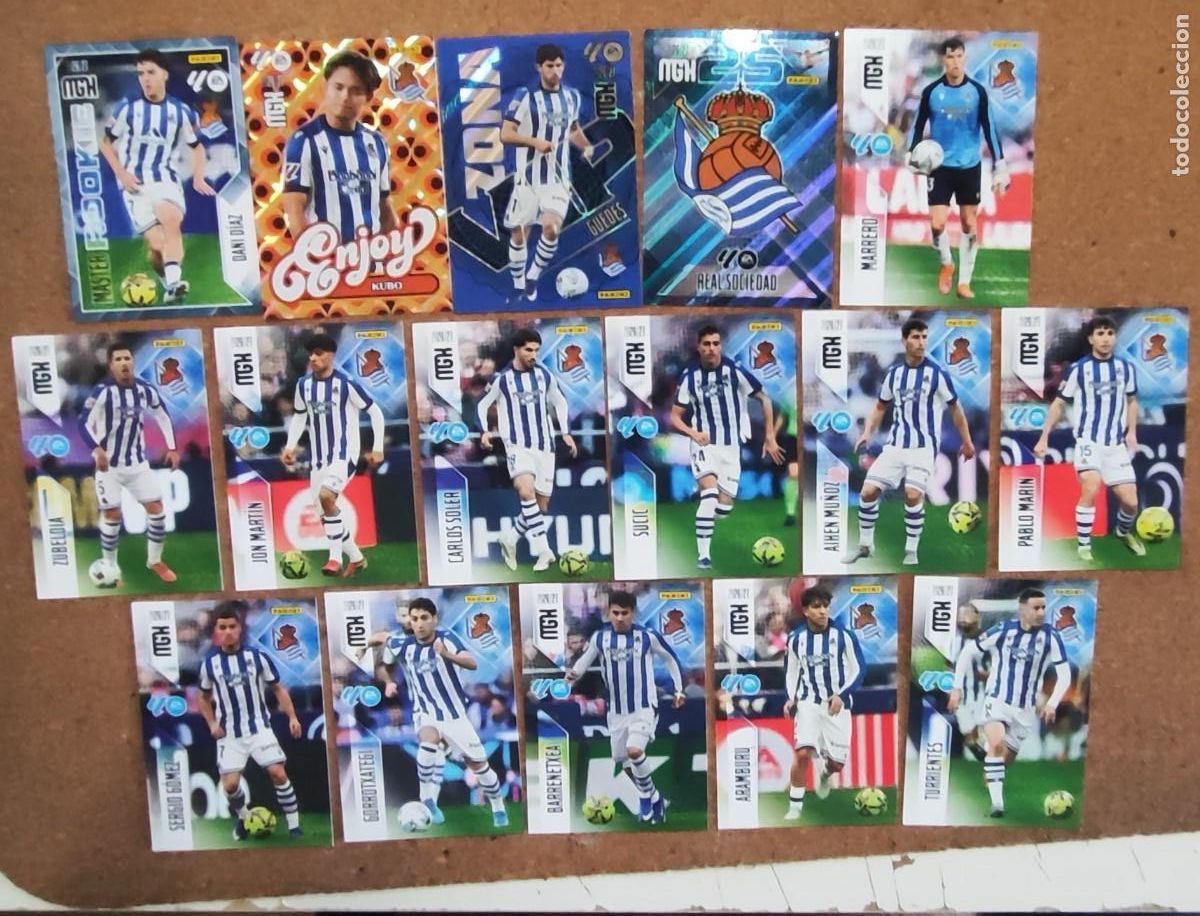 Cromos de Futebol: MEGACRACKS 26/27 LOTE 16 CARTAS DE LA REAL SOCIEDAD # PANINI