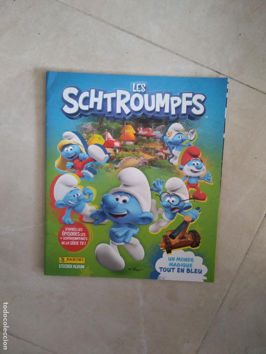 Football Stickers: ALBUM VACIO CROMO PANINI LES SCHTROUMPFS LOS PITUFOS EN FRANCES