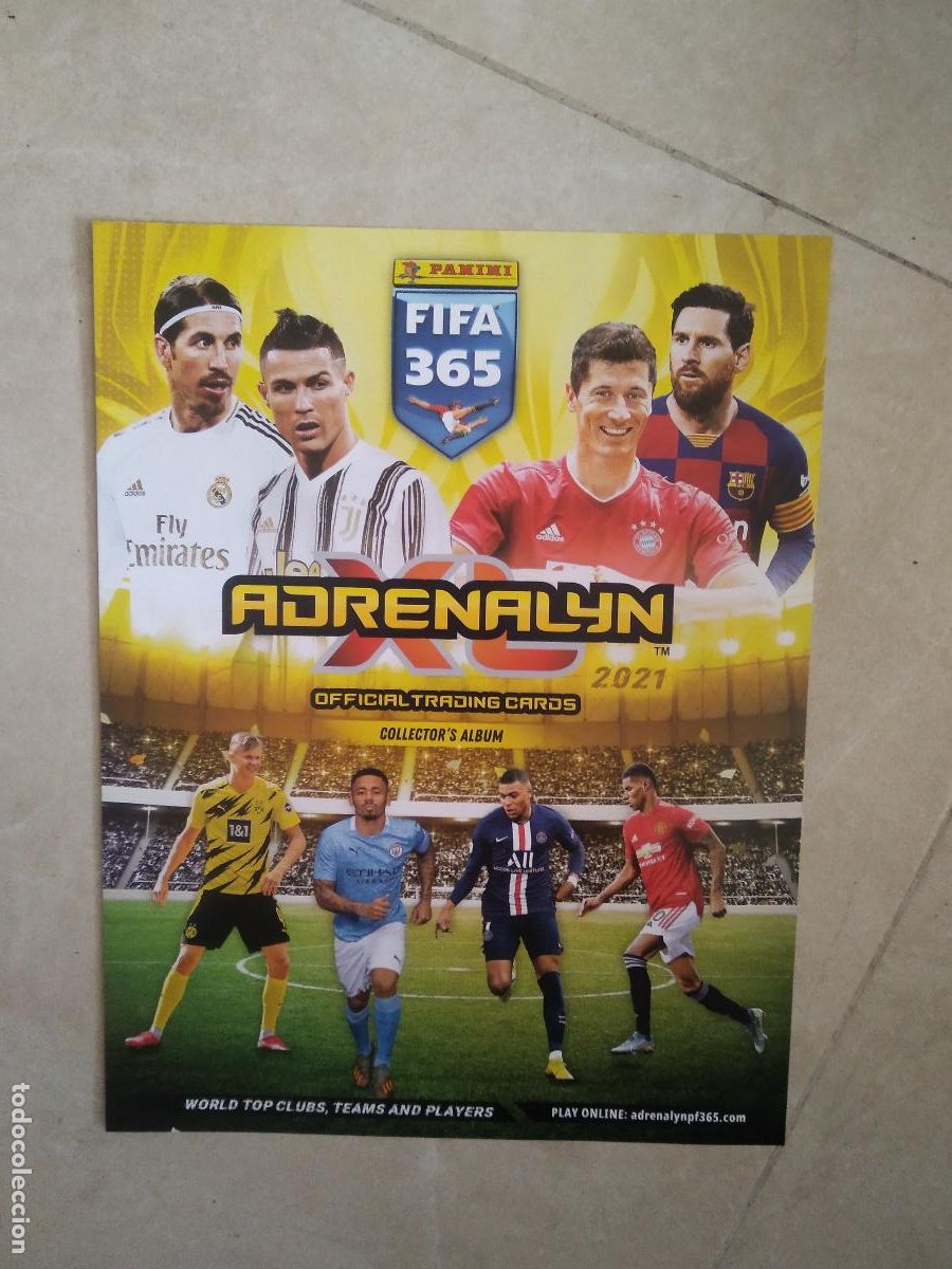 Cromos de f&uacute;tbol: PORTADA CROMO FUTBOL PANINI ADRENALYN FIFA 365 2021 MESSI CRISTIANO RONALDO RAMOS MBAPPE HAALAND