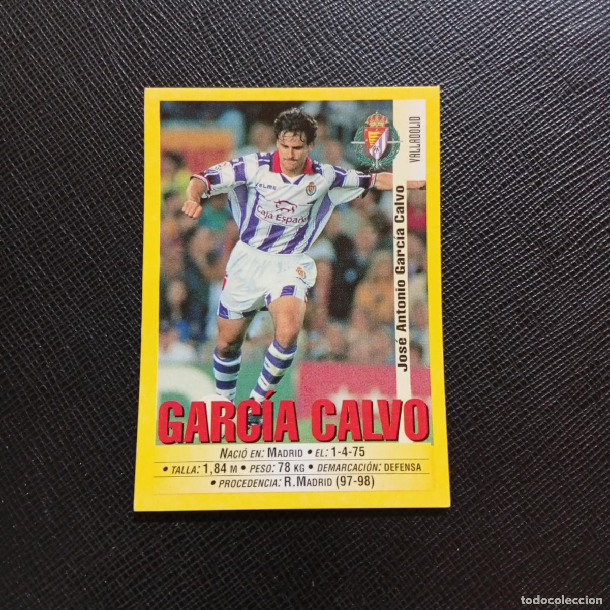 Cromos de f&uacute;tbol: 216 GARCIA CALVO VALLADOLID PANINI 1999 2000 CROMO FUTBOL 99 00 - SIN PEGAR - A75 PG228