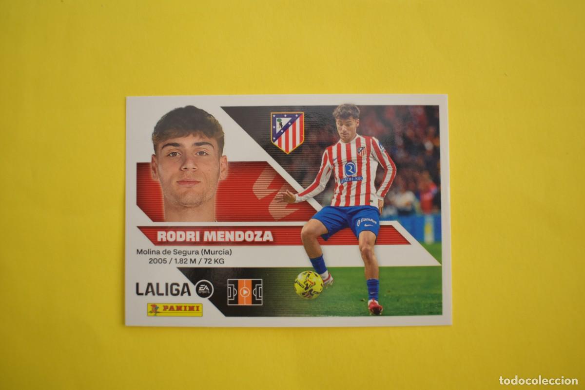 Cromos de f&uacute;tbol: Cromo Liga 2026 2027. 26 27. Rodri Mendoza. Atl&eacute;tico de Madrid. N. &ordm; 14 A. ESTE. Panini