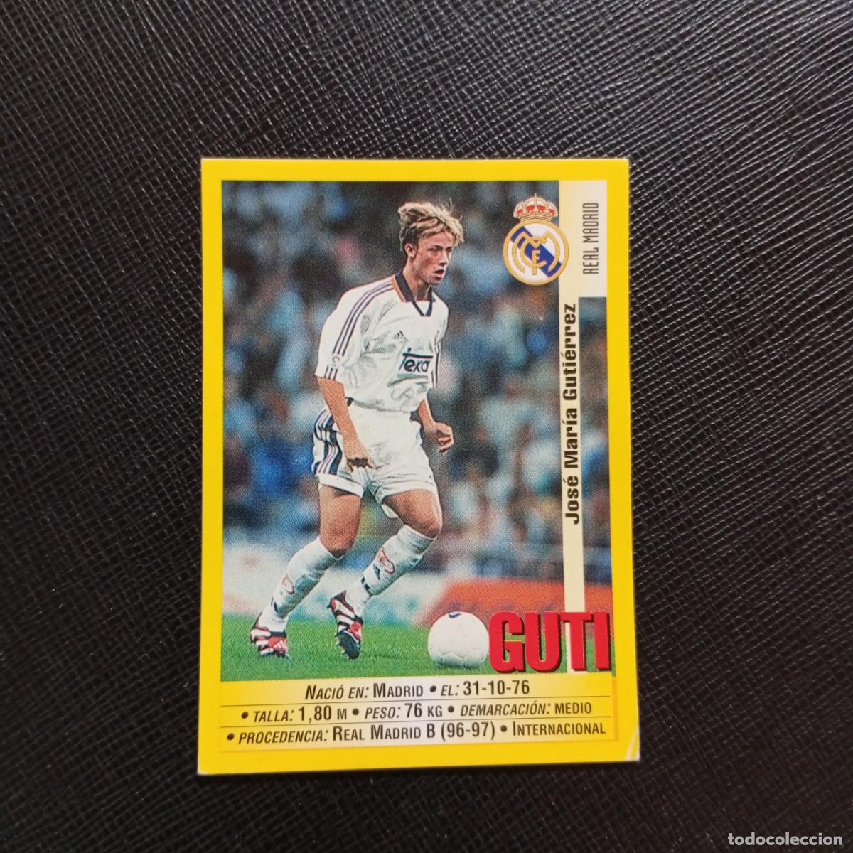 Cartes &agrave; collectionner de Football: 33 GUTI REAL MADRID PANINI 1999 2000 CROMO FUTBOL 99 00 - SIN PEGAR - A75 PG282 B