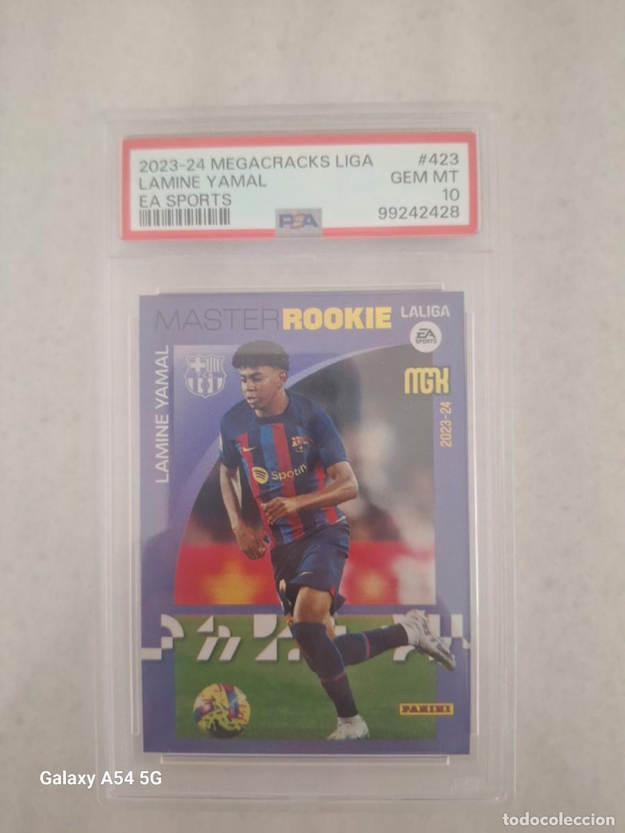 Cromos de f&uacute;tbol: PSA 10 MASTER ROOKIE LAMINE YAMAL 423 BARCELONA MEGACRACKS 2023 2024 PANINI