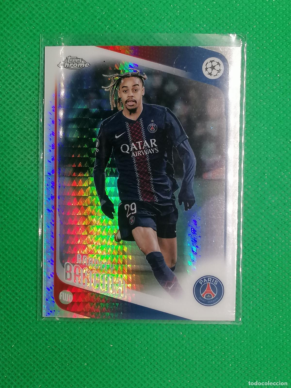 Cromos de f&uacute;tbol: 63 BRADLEY BARCOLA PARIS PSG PRISMA ⚽ TOPPS CHROME UCC 25 26 2025 2026 ⚽
