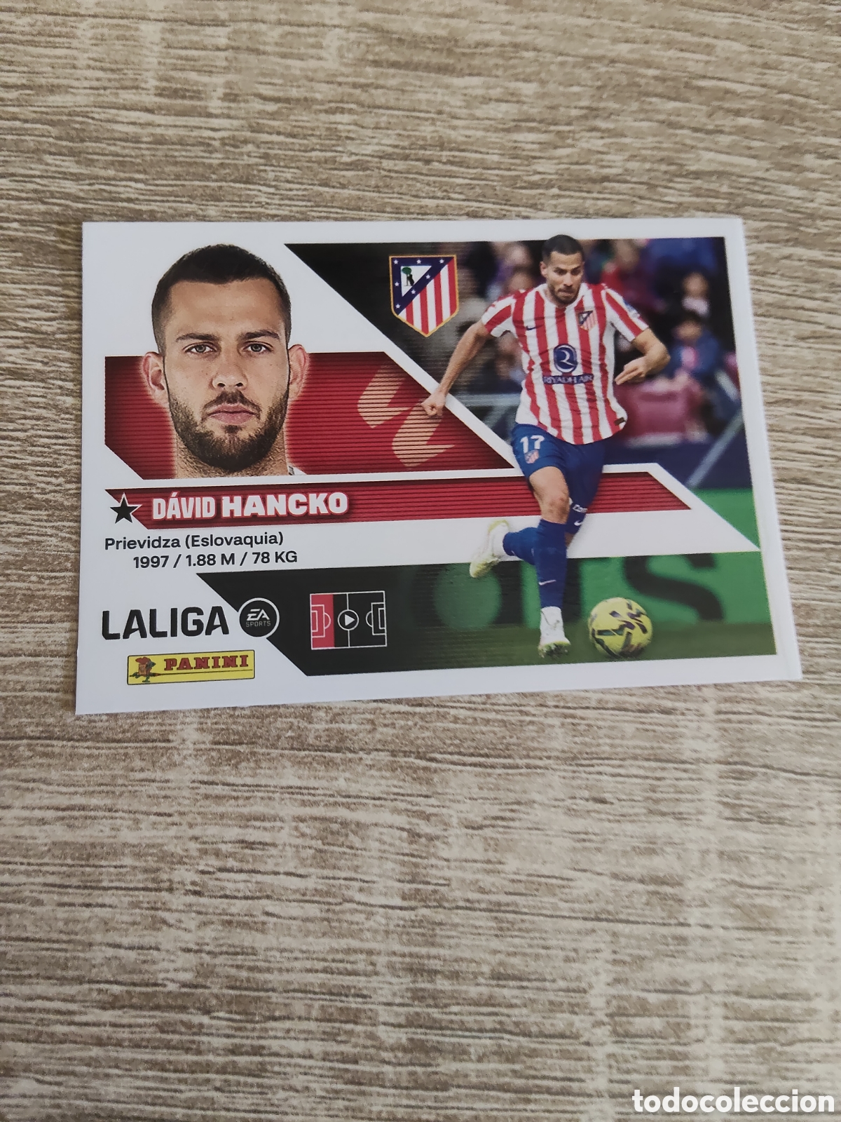 Cromos de f&uacute;tbol: Hancko Atl&eacute;tico de Madrid liga 2026 2027 26 27 ediciones este
