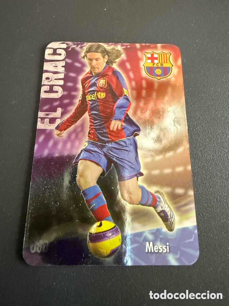 Cromos de f&uacute;tbol: MUNDICROMO 2009. El CRACK. n 080 MESSI. Brillo liso. Puntas redondas. Perfecto