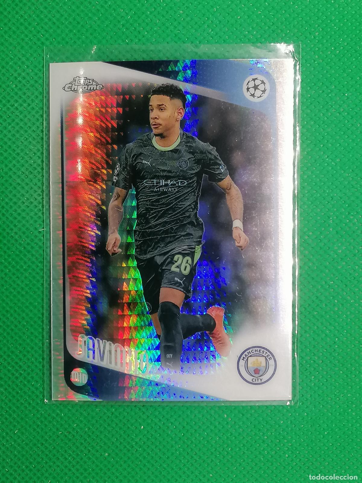 Cartes &agrave; collectionner de Football: 33 SAVINHO MANCHESTER CITY PRISMA ⚽ TOPPS CHROME UCC 25 26 2025 2026 ⚽